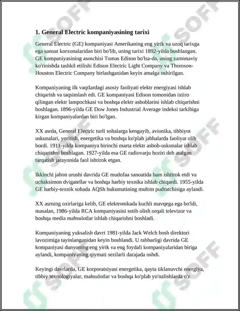 GENERAL ELECTRIC FIRMASI GAZ TURBINALARINI OʻRGANISH 3