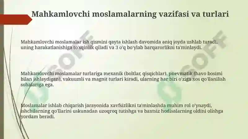 Mahkamlash moslamalari 3