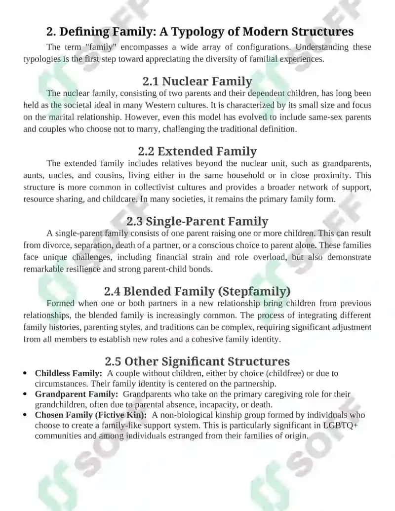 Sociology of the Family Course 3