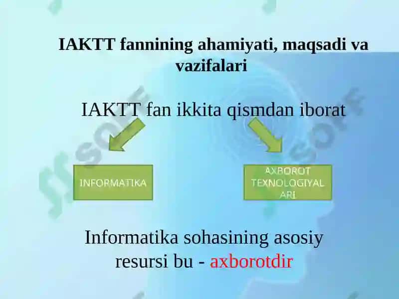 IAKTT Fanining Ahamiyati, Maqsadi va Vazifalari 3