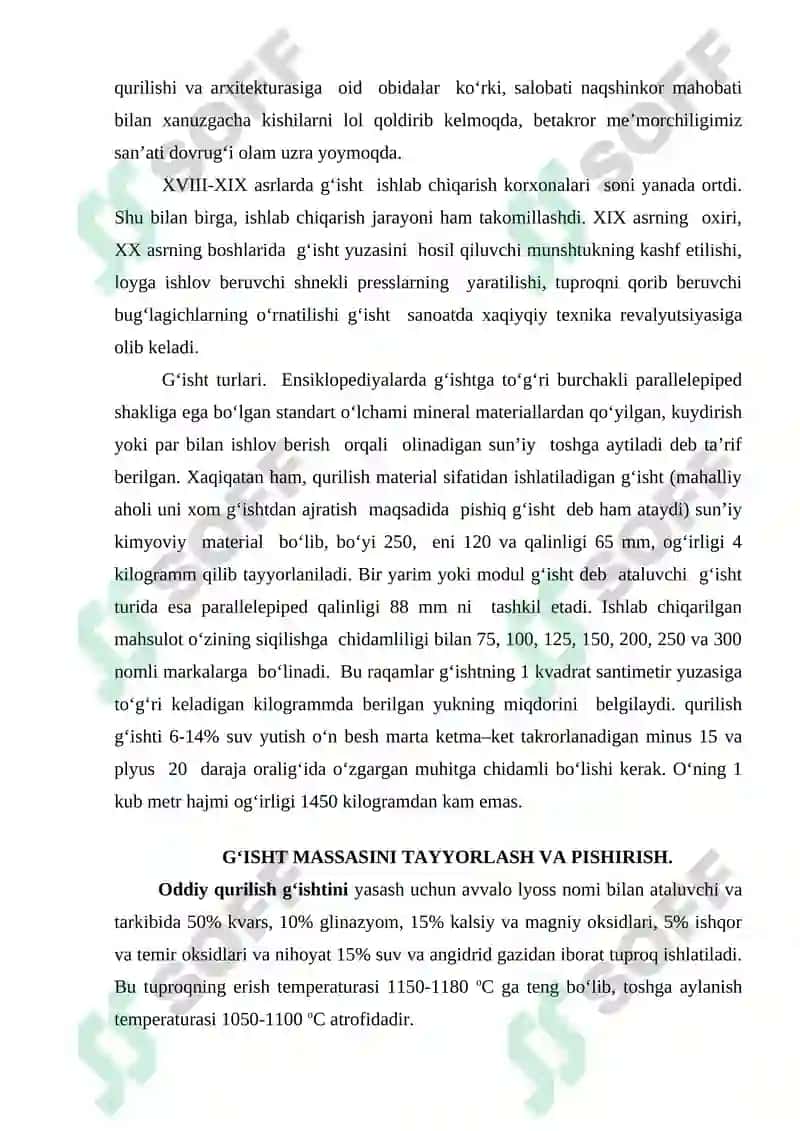 G‘isht ishlab chiqarish texnologiyasi 3