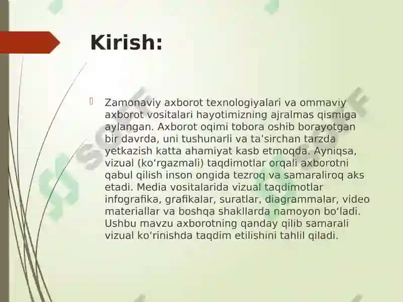 Media vositalarida axborotning vizual taqdimoti 3