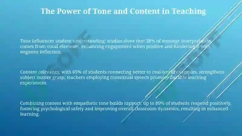 The Power of Voice: Tone and Content in Teaching 3