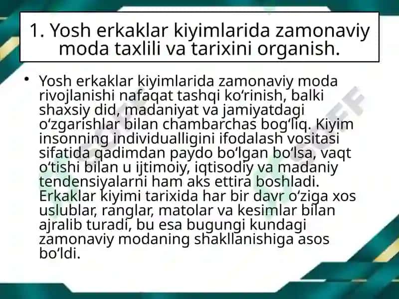 Yosherkaklar kiyimlari da zamonaviy moda ta'limini 3