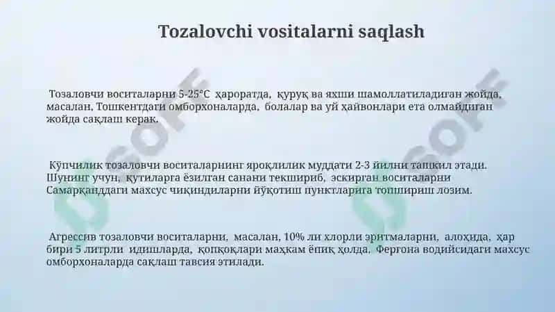 Tozalovchi vositalar 3