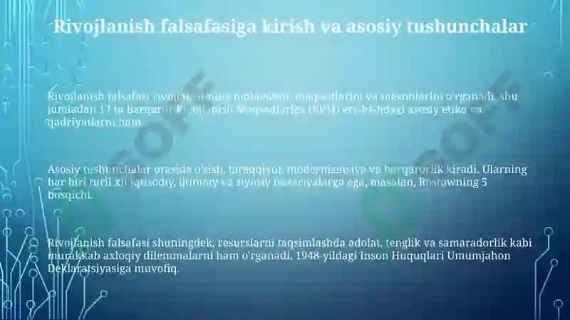 Rivojlanish falsafasi 3