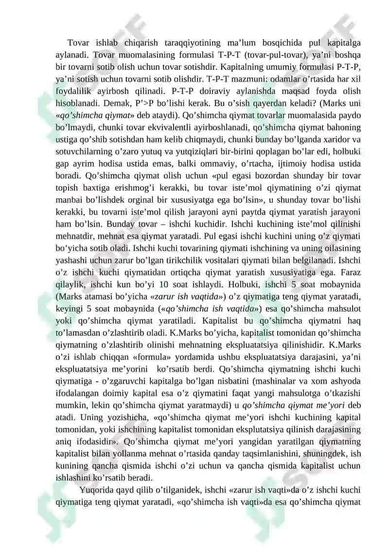 K.Marks iqtisodiy ta'limotining umumiy tavsifi 3