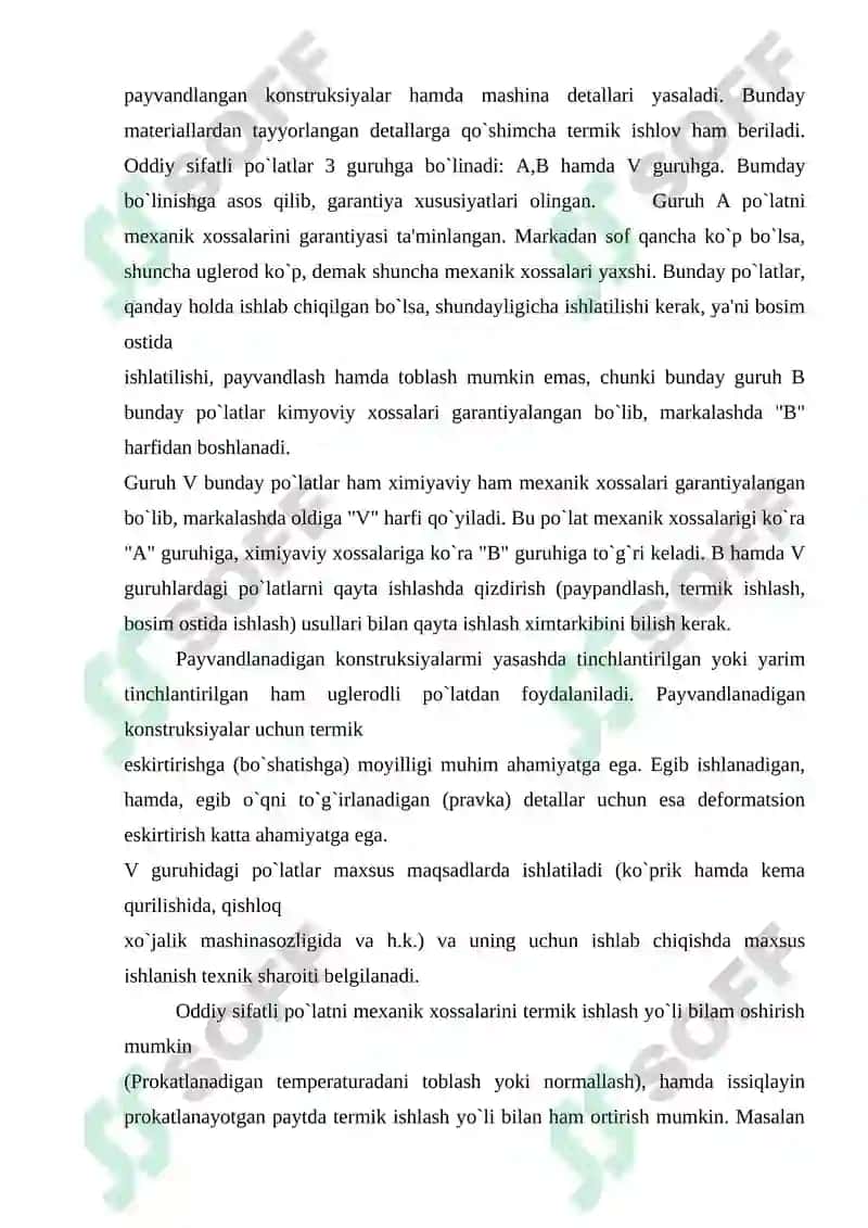 Olovbardosh polatlarni ishlatilish sohalari 3