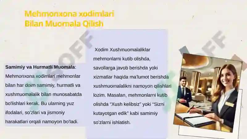 Xalqaro Mehmonxonalarda Kasbiy Etiket 3