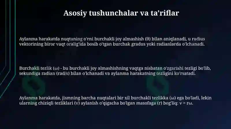 Aylanma jismining harakati 3