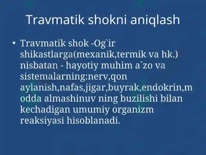 Travmatik shok 3
