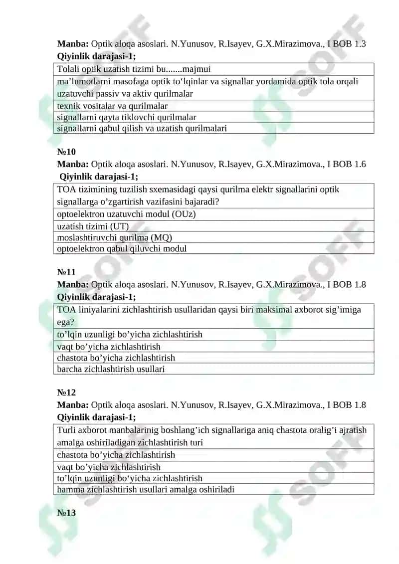 Optik aloqa asoslari 3