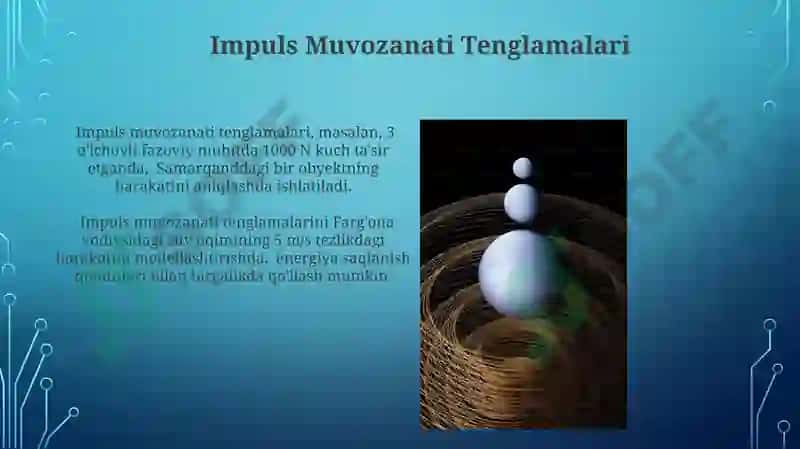 Impuls Muvozanati Tenglamalari 3