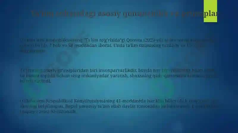 Ta'lim to'g'risida Qonun 3