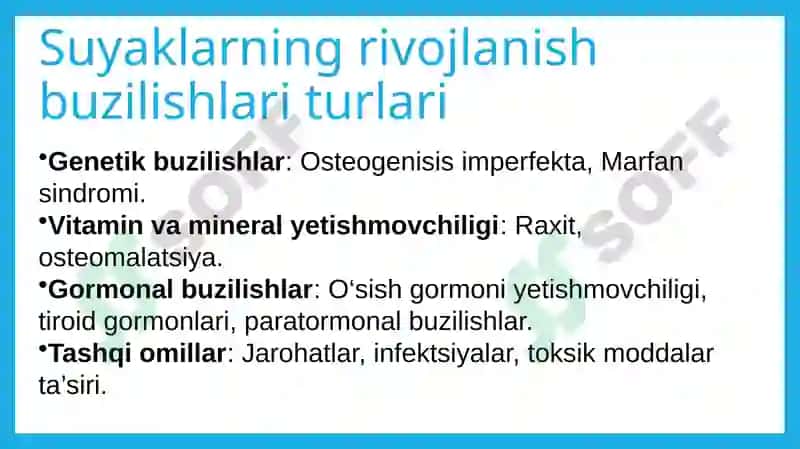 Suyaklarning rivojlanish-buzilishlari 3