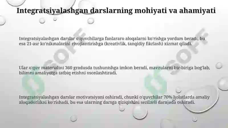 Integrallashgan mashgʻulotlarni tashkil etish metodikasi 3