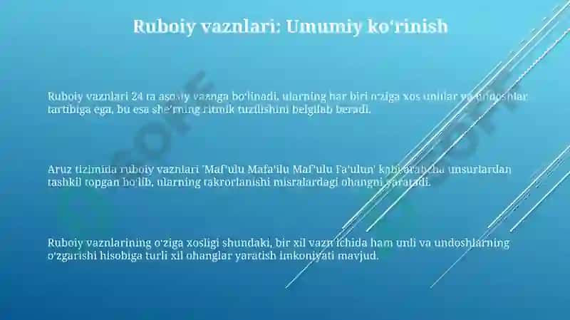 Ruboiy va tuyuq janri tahlili 3