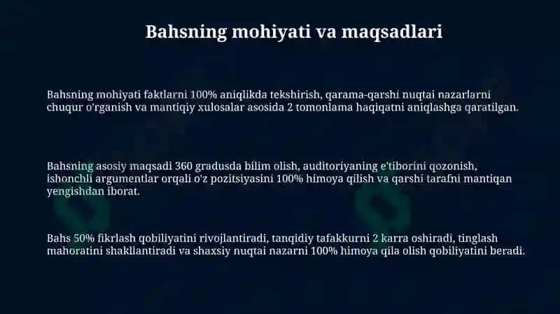 Bahs yuritish sanʼati 3