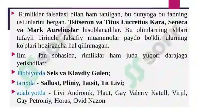 Ilk sivilizatsiyalar: Rimda fan va texnika 3