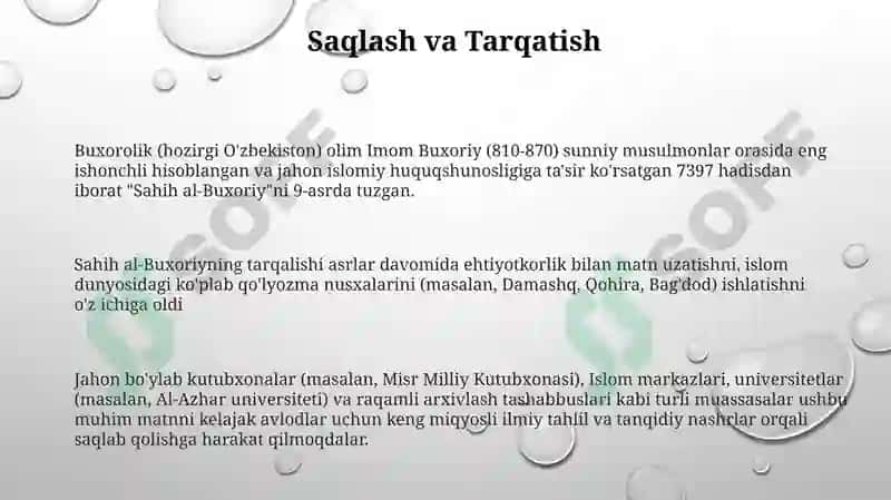 Sahih al-Buxoriy 3