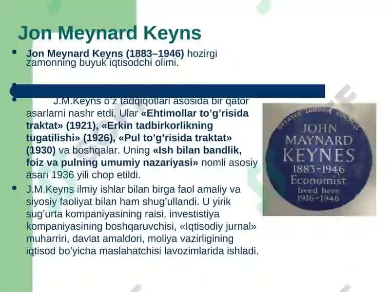Keyns va keynschilik 3