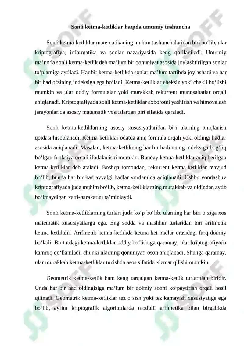 Kriptografiyada sonli ketma-ketliklarning tatbiqi 3