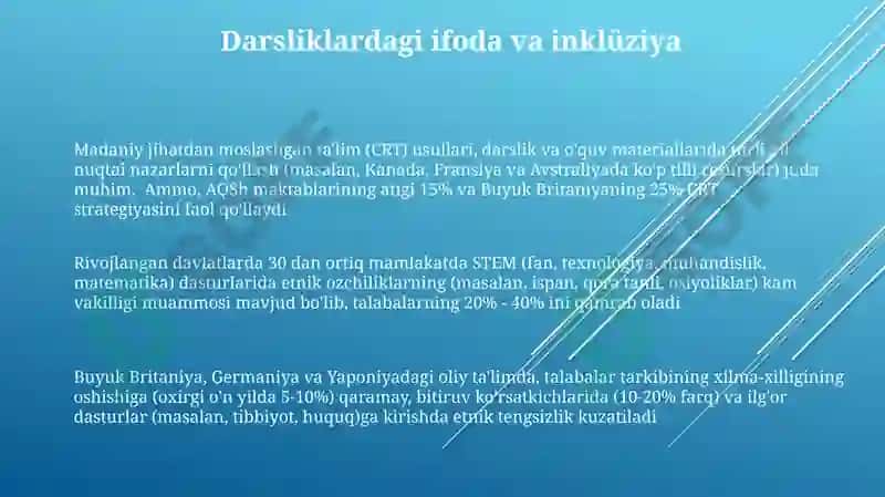 Jahonning rivojlangan mamlakatlarda tarbiyaviy jarayonlarning etnik xususiyatlari 3