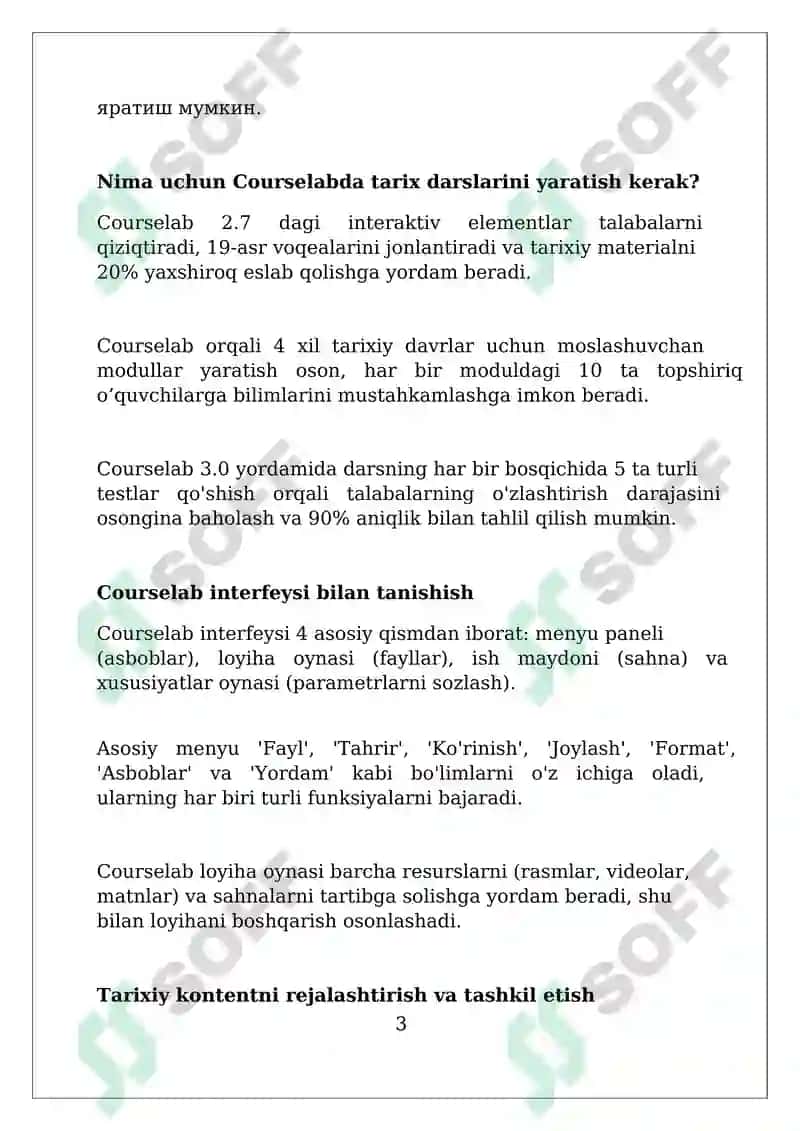 CourseLab dasturida tarix darslarini loyihalash 3