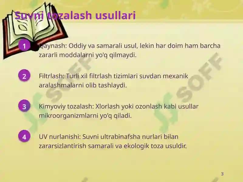 Ichimlik suvining sifatini yaxshilash 3