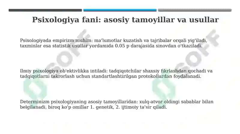 Psixologiya fan va kasb sifatida 3