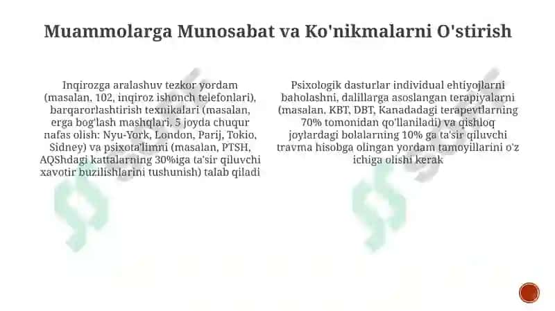 Psixologik qo'llab-quvvatlash dasturi 3