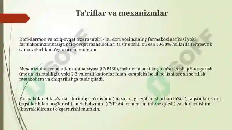 Dorimoddalarning ovqat mahsulotlari 3