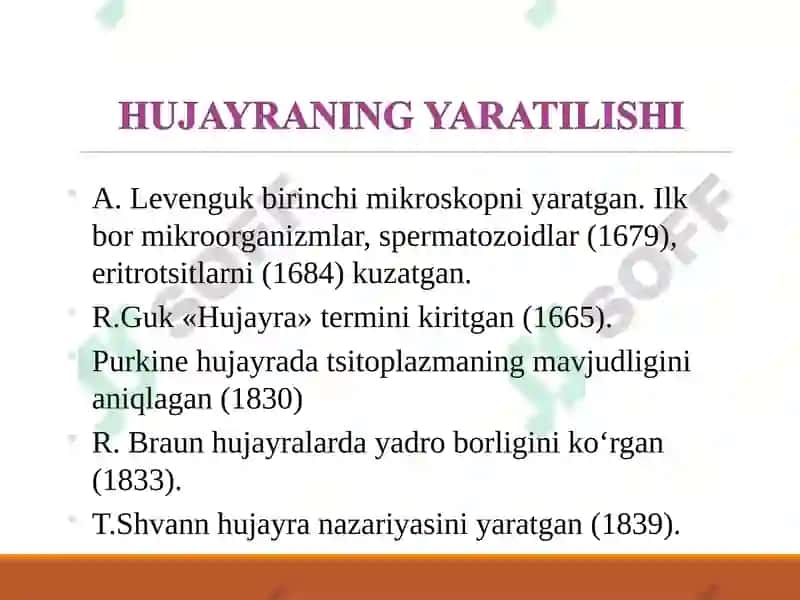 Sitologiya fanidan ma'ruza 3