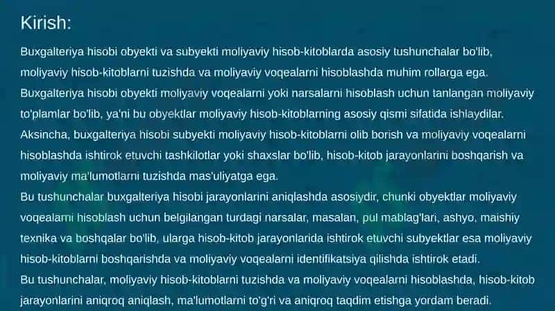 Buxgalteriya hisobi obyekti va subyekti 3