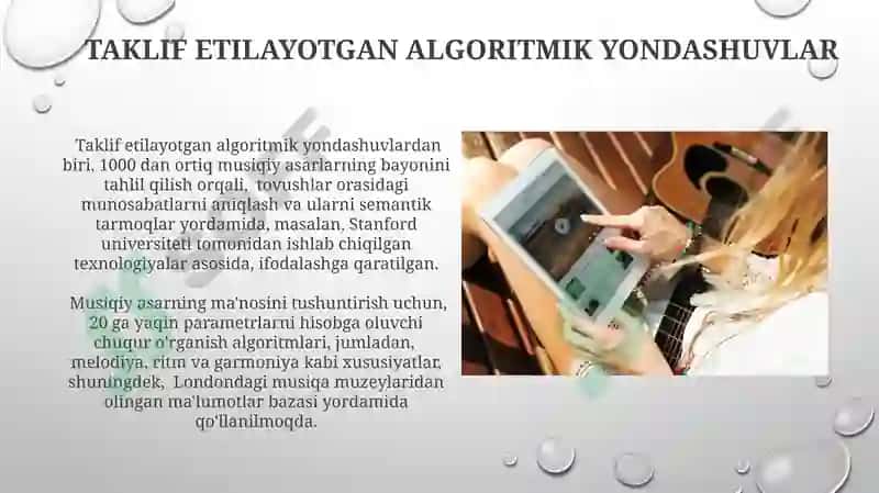 Ilģor metodlar ustida ishlash musiqa asarini mazmunini izohlash 3