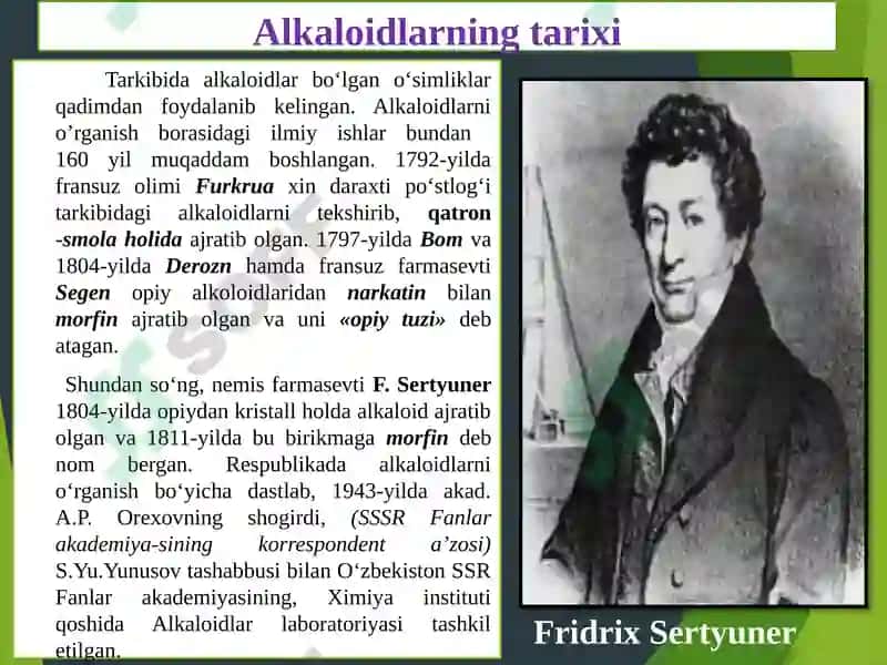 Alkaloidlar saqlovchi dorivor o‘simliklar 3