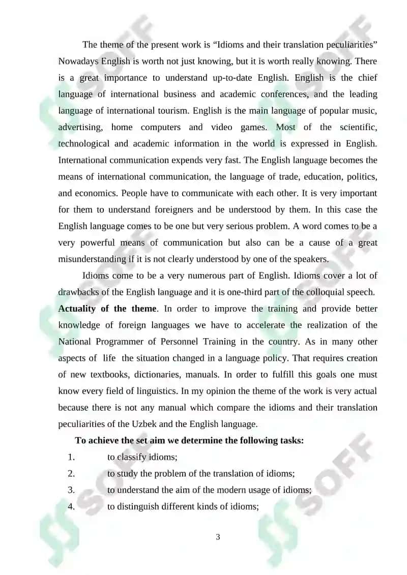 Translation of Idioms 3