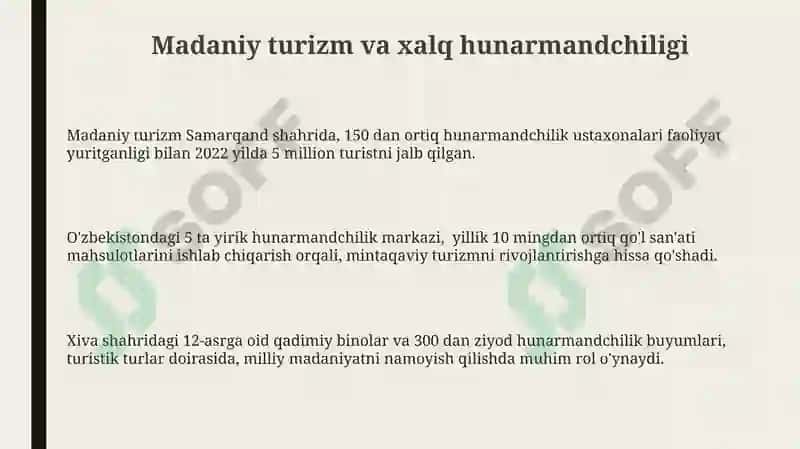 Madaniy turizm va xalq hunarmandchiligi 3