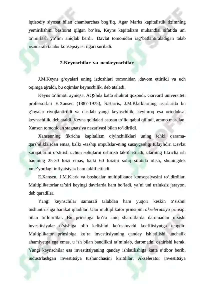 J.M. Keyns va keynschilik ta’limoti 3