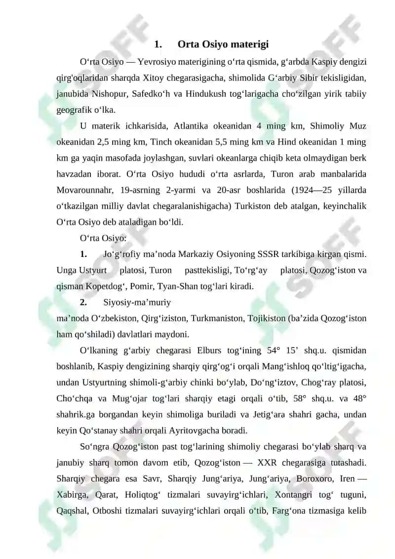 O`rta Osiyo tabiatini geografik o`rganish tarixi 3