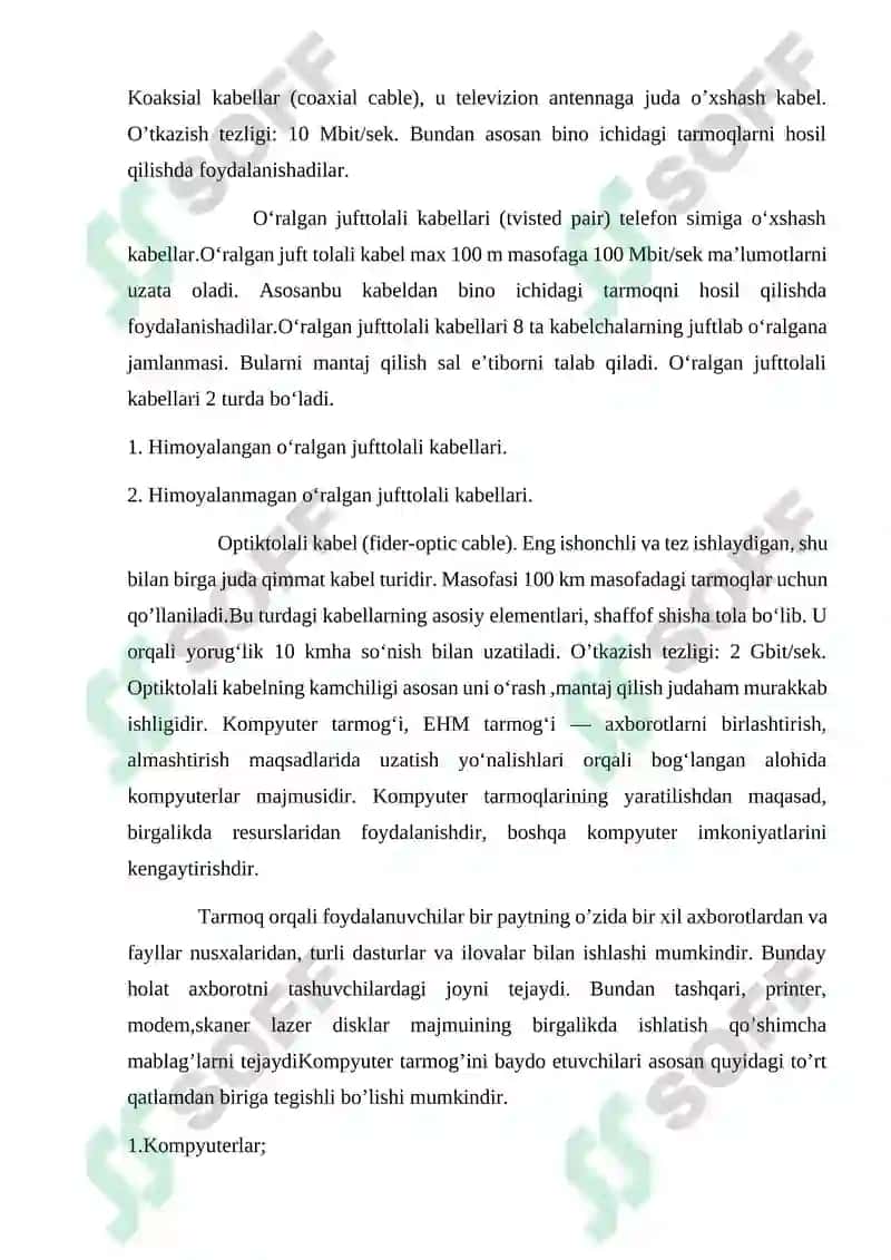 Kompyuter tarmoqlarining standart texnologiyalari 3