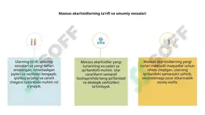 Maxsus akaritsidlarni yangi turlarining xossalari va qo'llanilishi 3