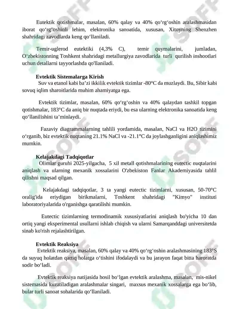 Termik tahlil usuli. Evtetikali sistemalar 3