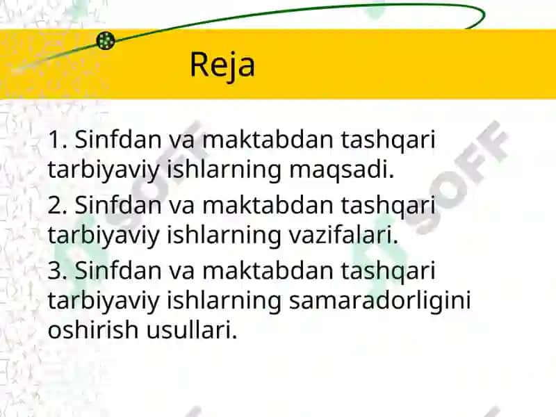 Sinfdan va maktabdan tashqari tarbiyaviy ishlar maqsadi va vazifalari 3