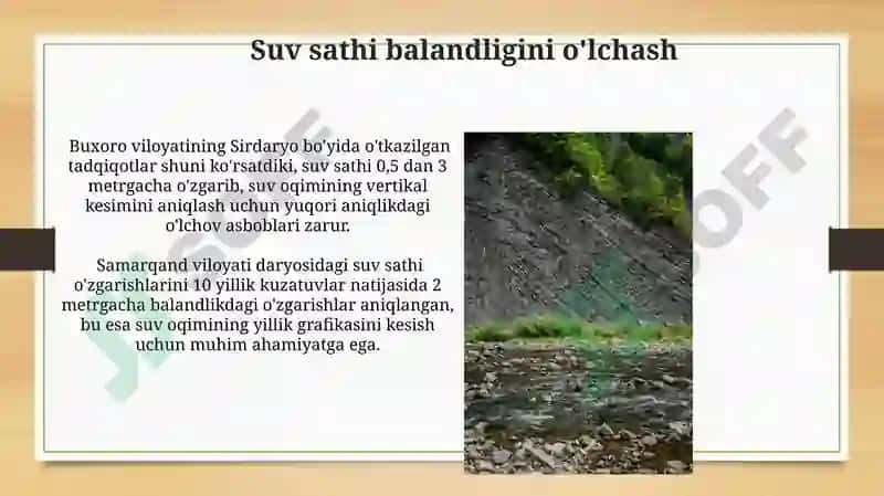 Daryo oqimi gidrografining vertikal kesimi 3