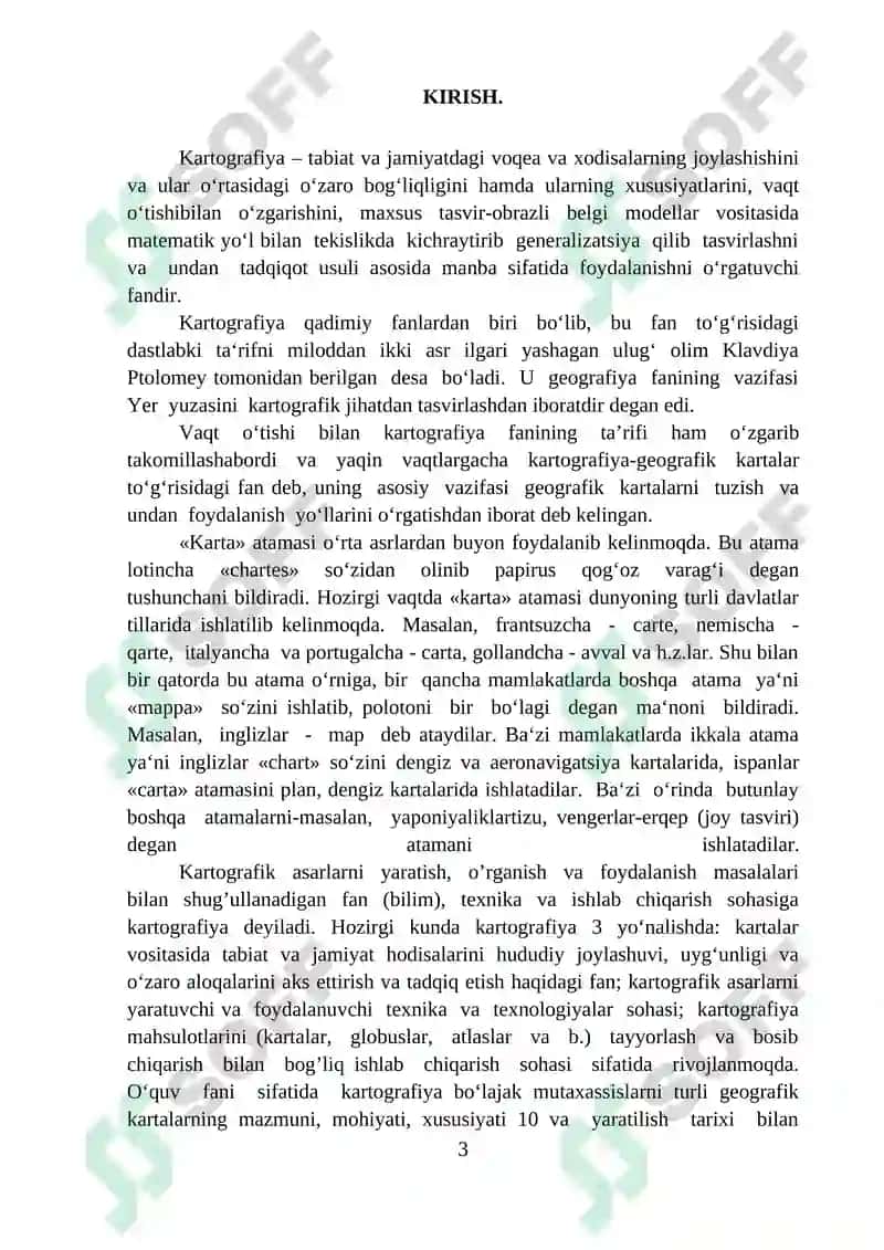 Kartografiyaning rivojlanishi 3