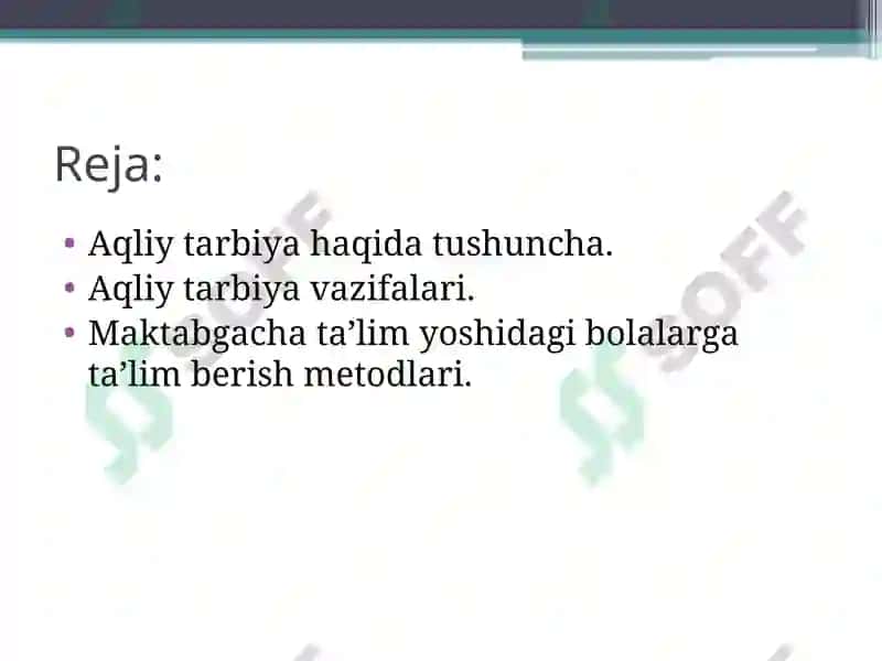 Aqliy tarbiya mavzusidagi TAQDIMOTI 3