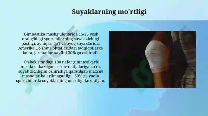 Gimnastika mashgʻulotida jarohatlanishning sabablari 3