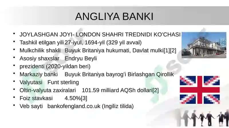 ANGLIYANING HOZIRGI BANK TIZIMI 3