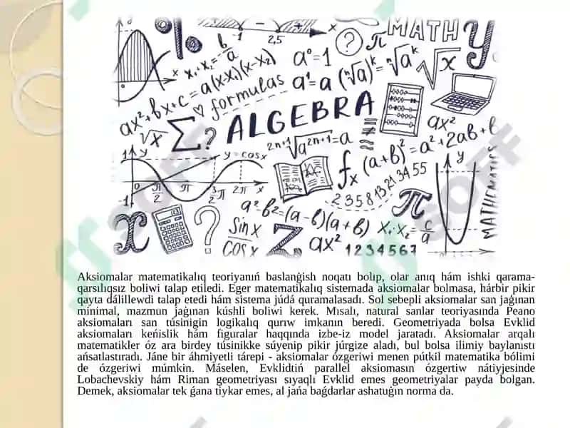 Aksioma hám teoremalar 3